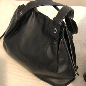Furla black leather shoulder/satchel type bag